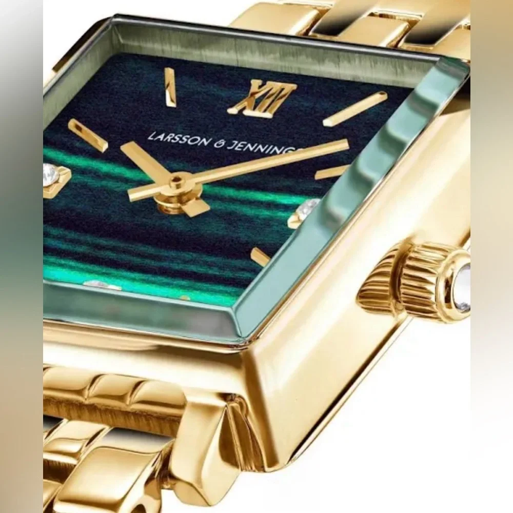 Larsson And Jennings NWT Boyfriend Mini Elevate 31mm Gold/Green Ladies Watch